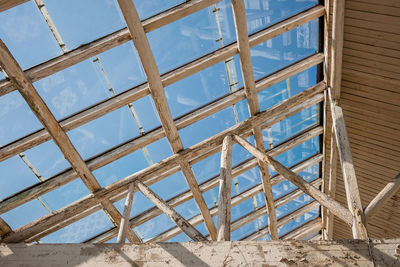 Low angle view of ceiling of building