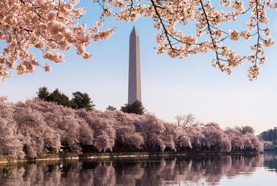 Reflection of washington dc in lake