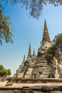 Low angle view of temple against sky