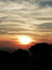 Scenic view of dramatic sky during sunset