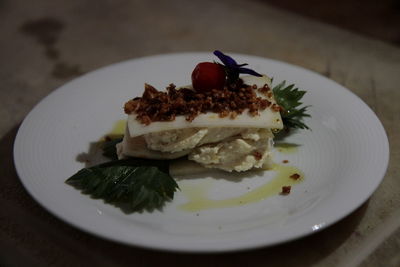 Close-up of cake on plate