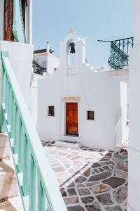  view of church in paros , greece