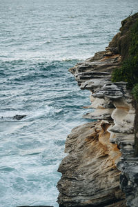 Rock formation on sea shore