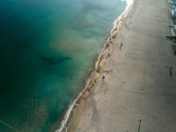 High angle view of beach