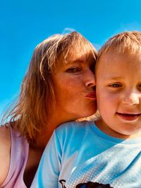 Portrait of mother and daughter