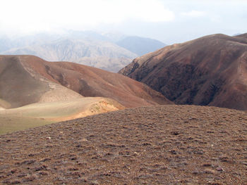 Scenic view of desert against sky