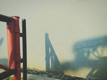 Shadow of person on wall