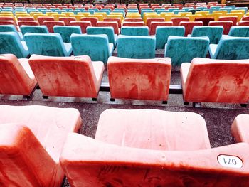 Full frame shot of red objects