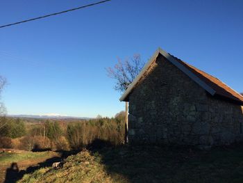 House against clear blue sky