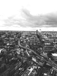 High angle view of cityscape