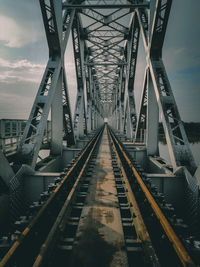 Railway bridge against sky