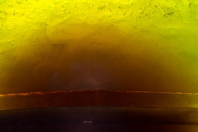 Close-up of wet yellow leaf