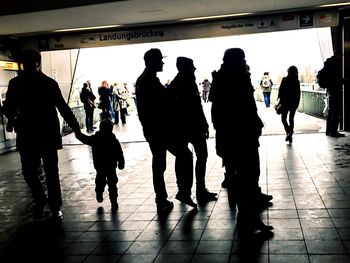 People walking in subway