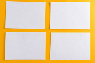 Close-up of yellow pattern on paper