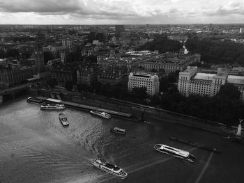 High angle view of cityscape