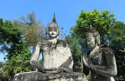 Statue against clear sky