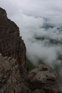 Scenic view of rocky mountains against sky