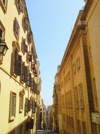 Low angle view of buildings in city