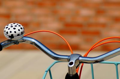 Close-up of bicycle wheel