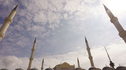 Low angle view of traditional building against sky