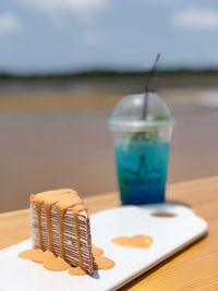 Close-up of drink on table