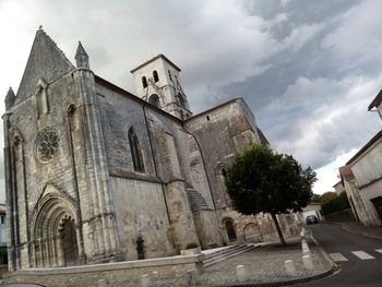 Low angle view of church against sky