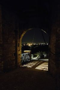 Archway at night