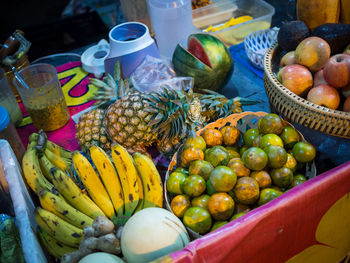 Fruits for sale at market stall