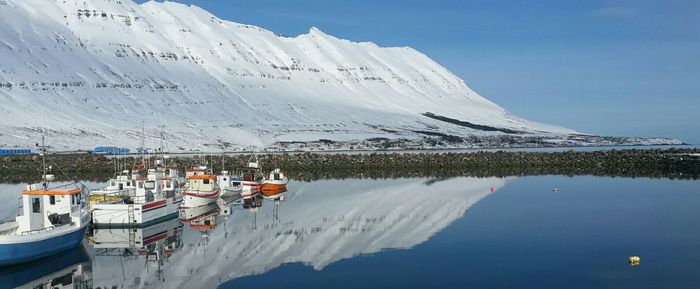 View of boats in sea