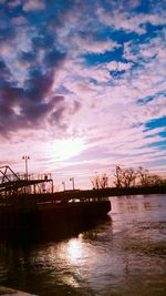 Scenic view of sea against dramatic sky