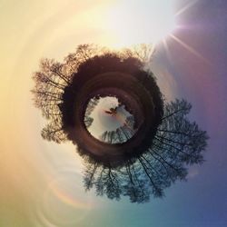 Sun shining through clouds