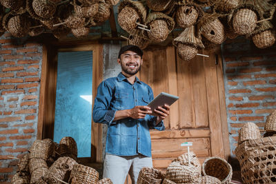 Young man using mobile phone