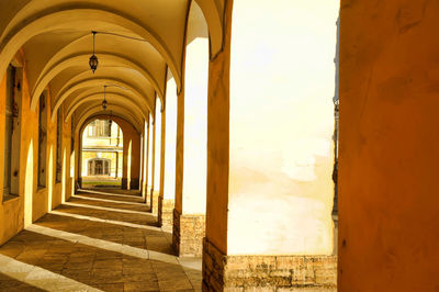 Empty corridor of building