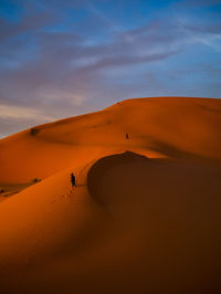 Scenic view of desert against sky