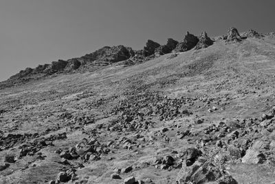 Scenic view of landscape against clear sky