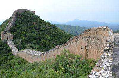 Great wall of china on mountains at jinshanling