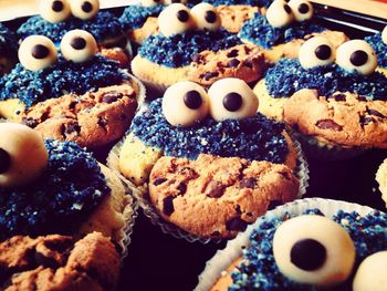 Close-up of pastries