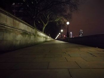 Illuminated city at night