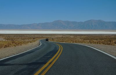 Road passing through desert