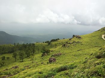 Scenic view of landscape against sky