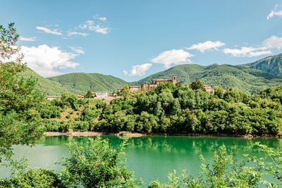 Vagli di sotto reflected in lake vagli