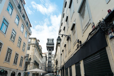 Landscape of santa justa elevator in lisbon