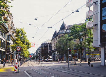 Low angle view of city street