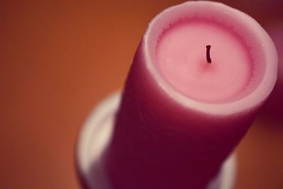Close-up of lit candle