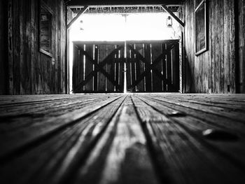 Surface level of wooden wall