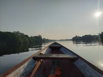 Scenic view of lake against clear sky