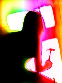 Close-up of illuminated car