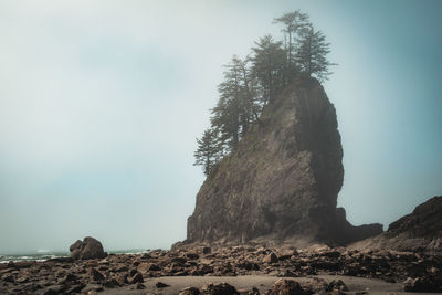 Beach, rocks, water, ocean, sea, mist. secon beach washington state