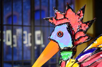 Close-up of multi colored umbrella