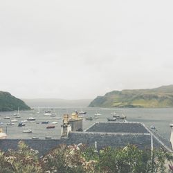 View of boats in sea